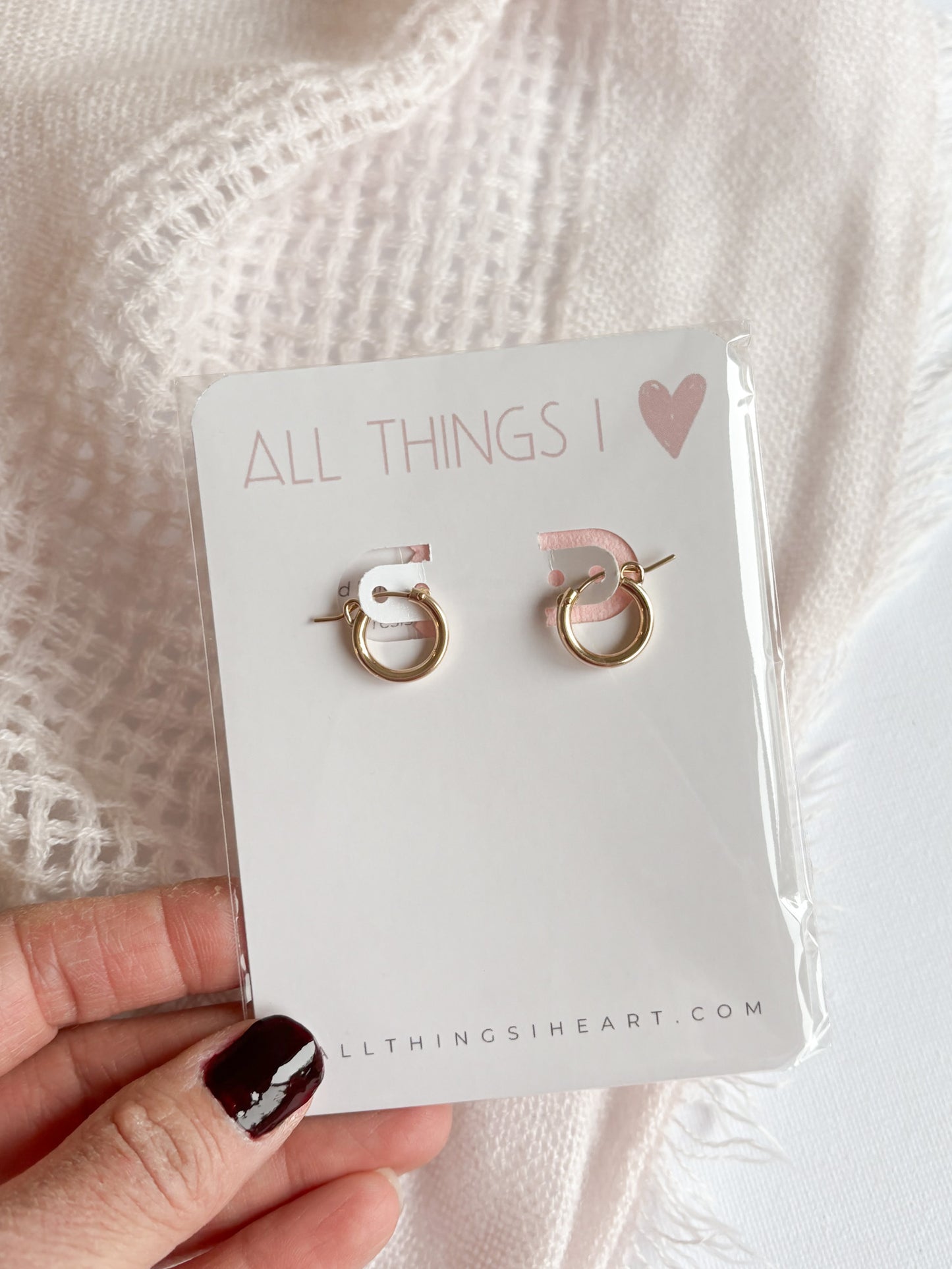 14K GOLD FILLED HINGE HOOP EARRINGS