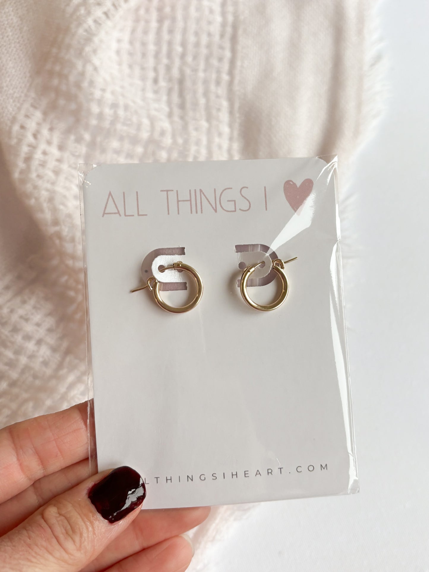 14K GOLD FILLED HINGE HOOP EARRINGS