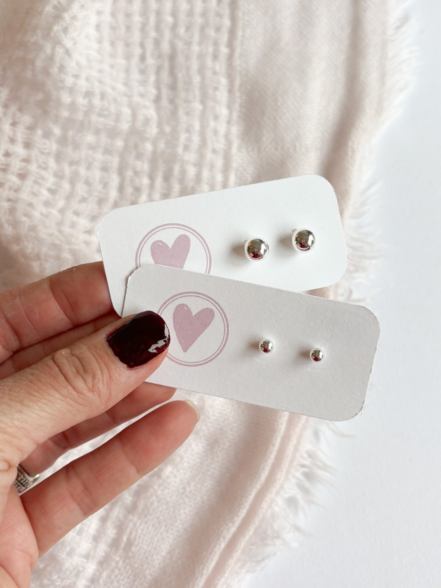 BALL STUD EARRINGS