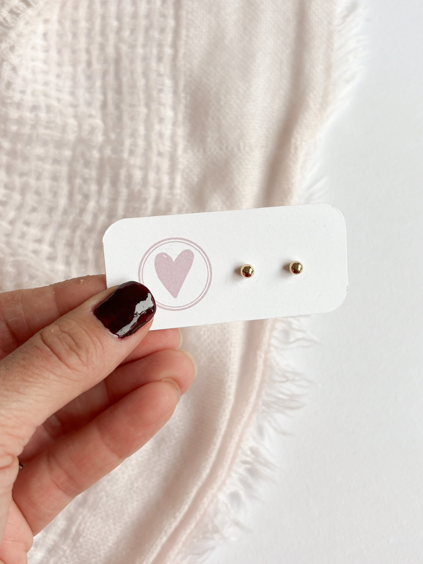 BALL STUD EARRINGS