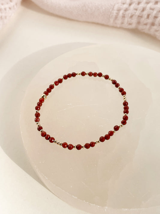 MINI SCINTILLA BRACELET - RED JASPER 3MM