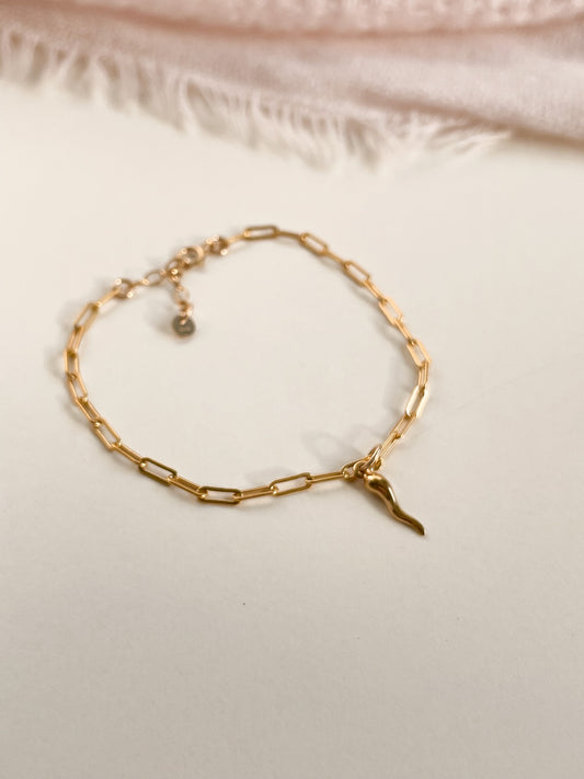 CORNICELLO STAPLE CHAIN BRACELET
