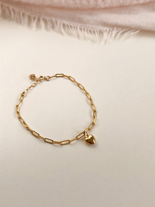 CUORE D'ORO STAPLE CHAIN BRACELET