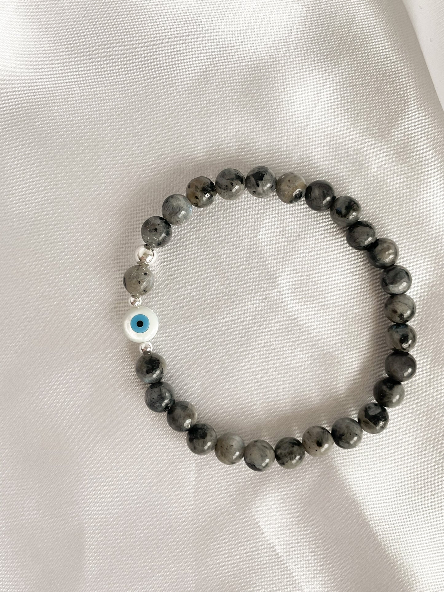 MALOCCHIO BRACELET - 6mm LARVIKITE