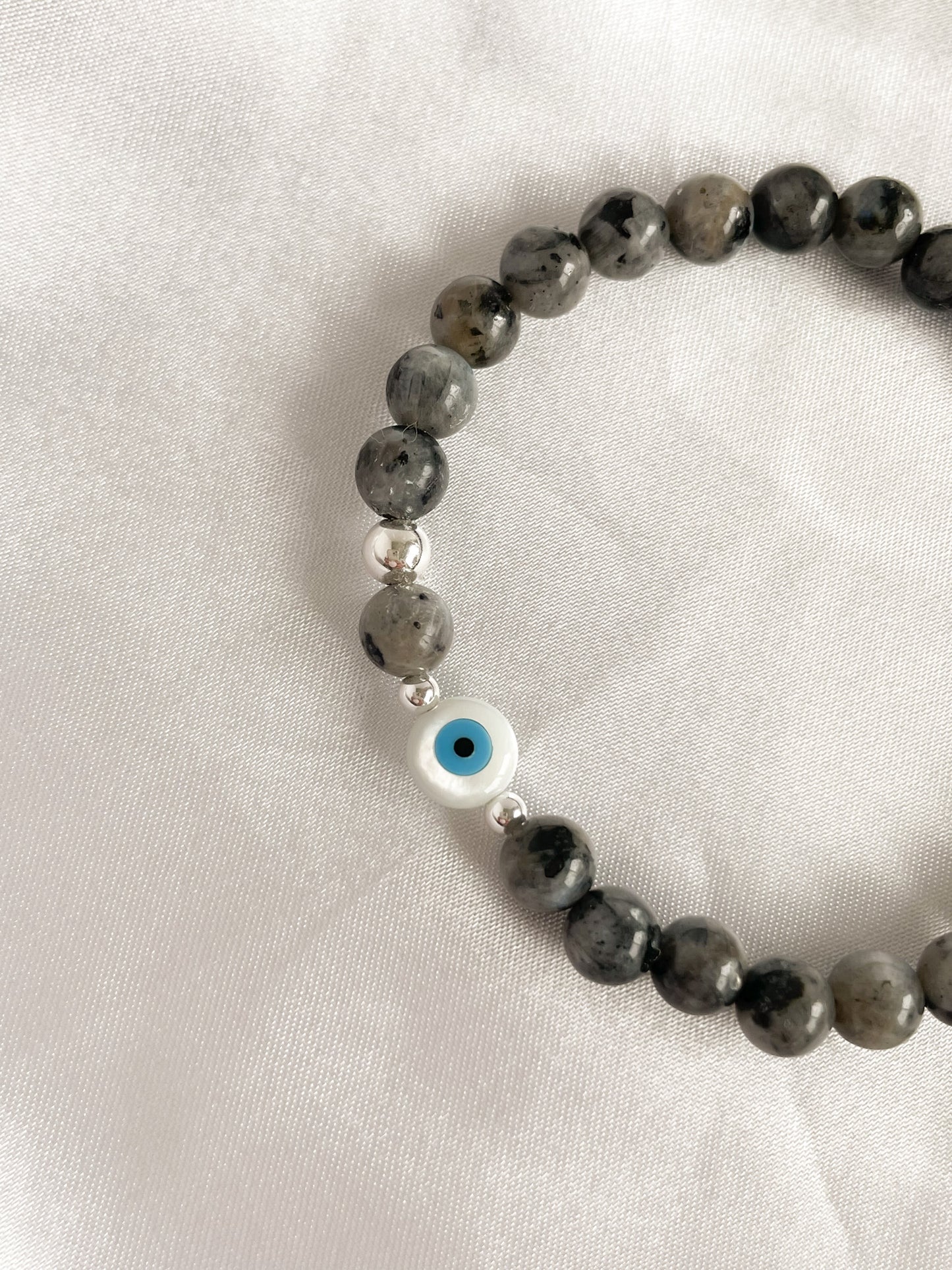 MALOCCHIO BRACELET - 6mm LARVIKITE