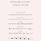 DYO Custom Chain Jewelry - STERLING SILVER
