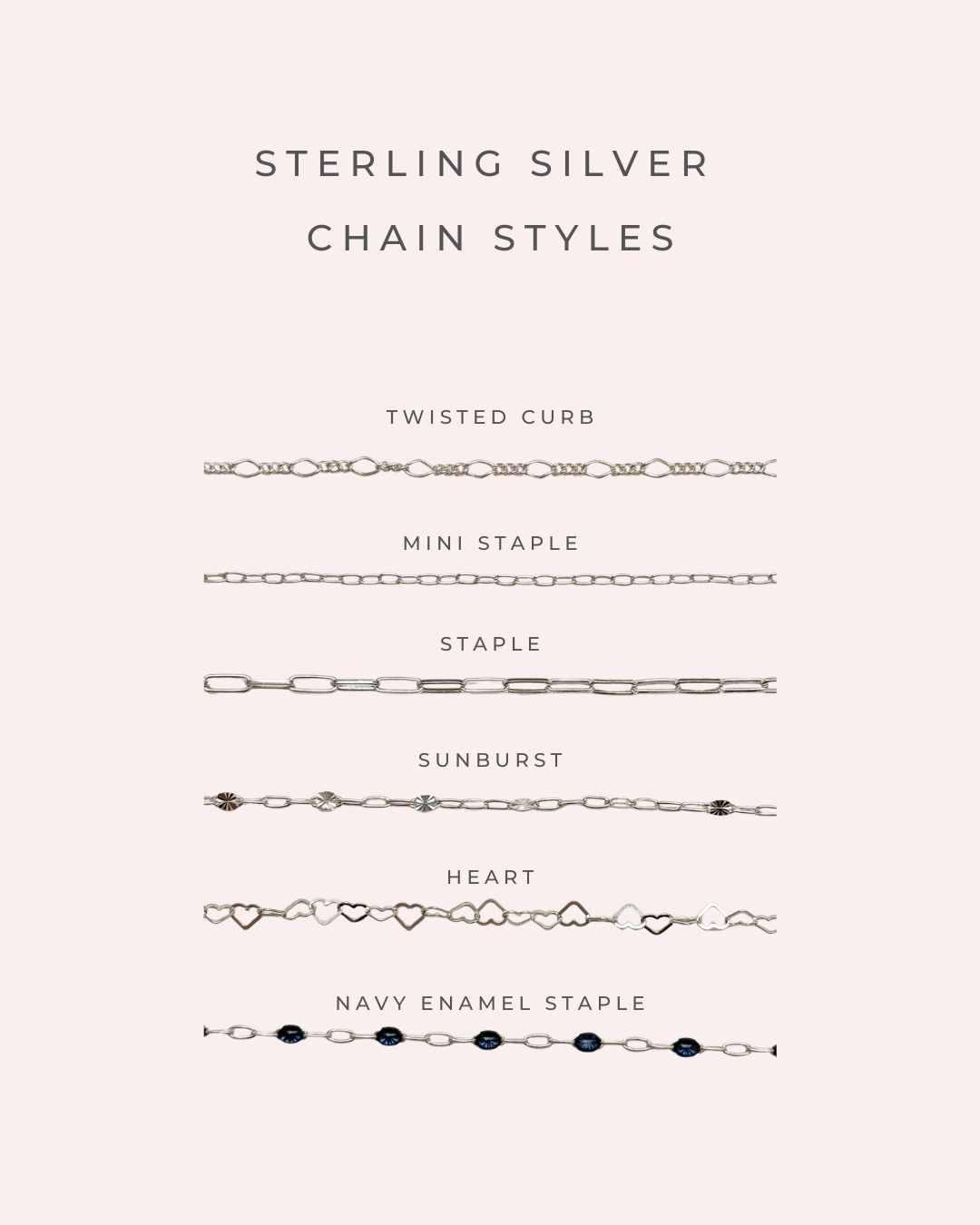 DYO Custom Chain Jewelry - STERLING SILVER