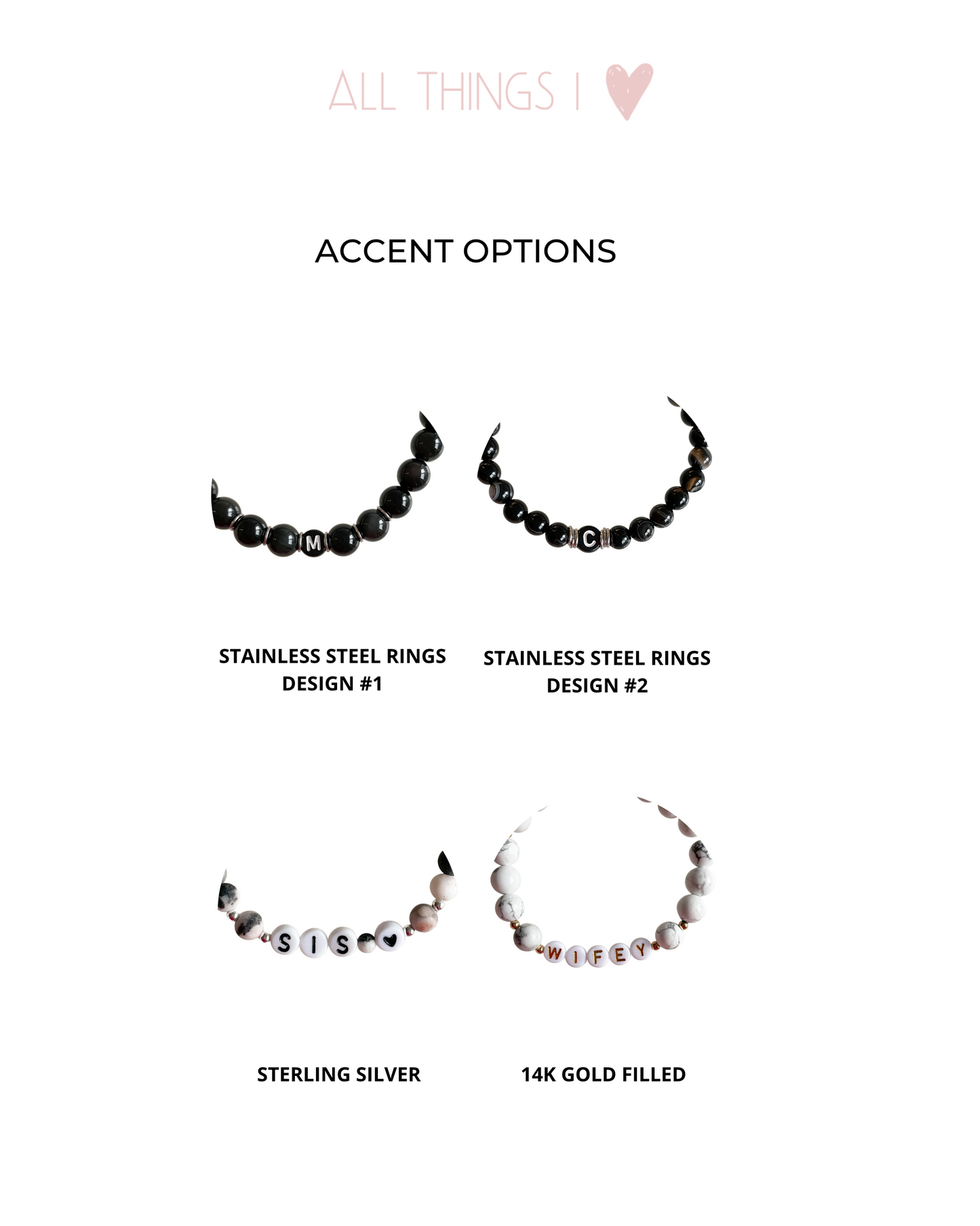 PERSONALIZE YOUR OWN BRACELET - MATTE BLACK ONYX 8MM
