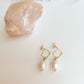 PEARL BUBBLE DIAMOND STUD EARRINGS