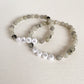 LETTER BEAD BRACELET - LABRADORITE 6MM