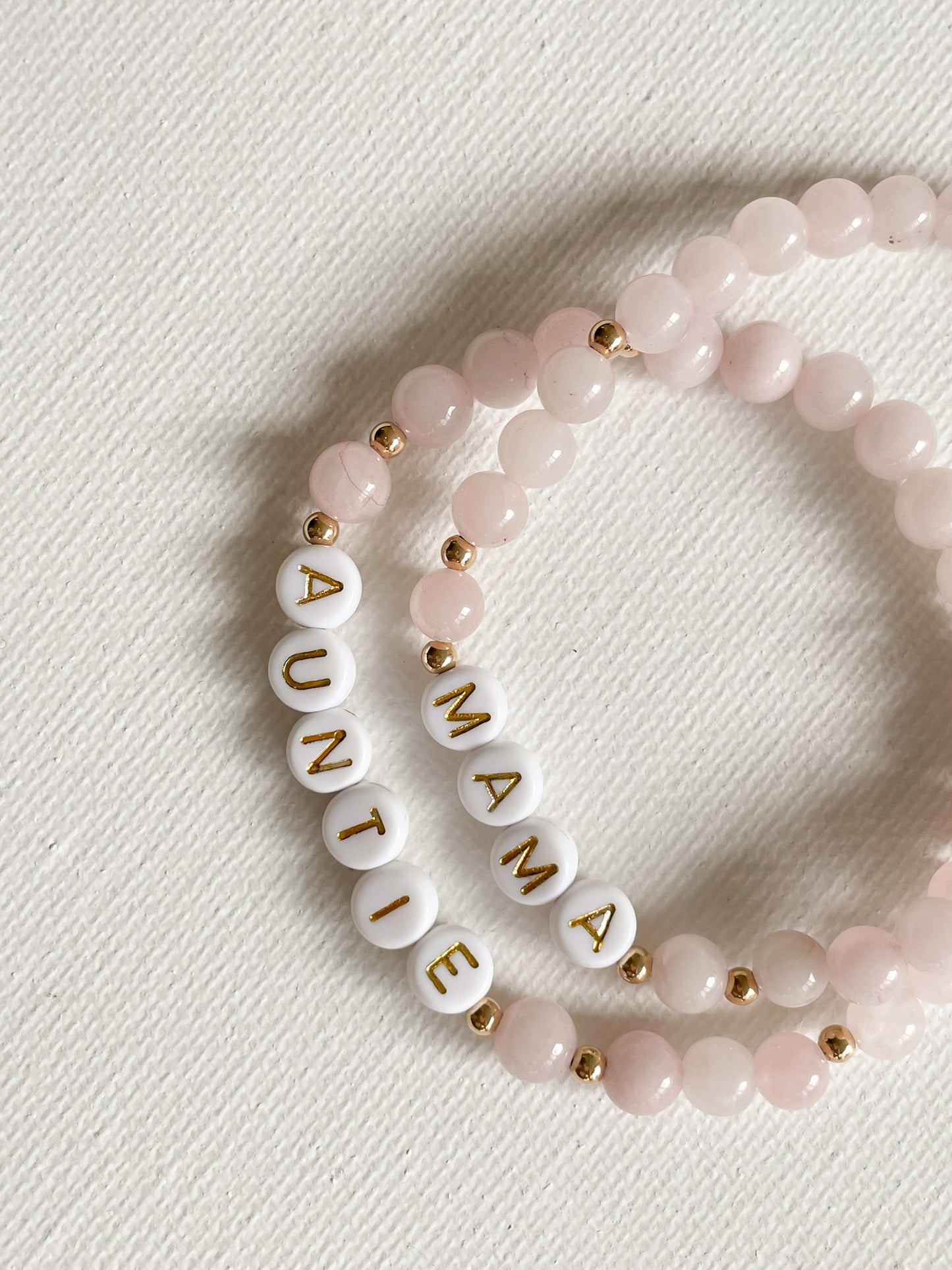PERSONALIZE YOUR OWN BRACELET - ROSE QUARTZ 6MM