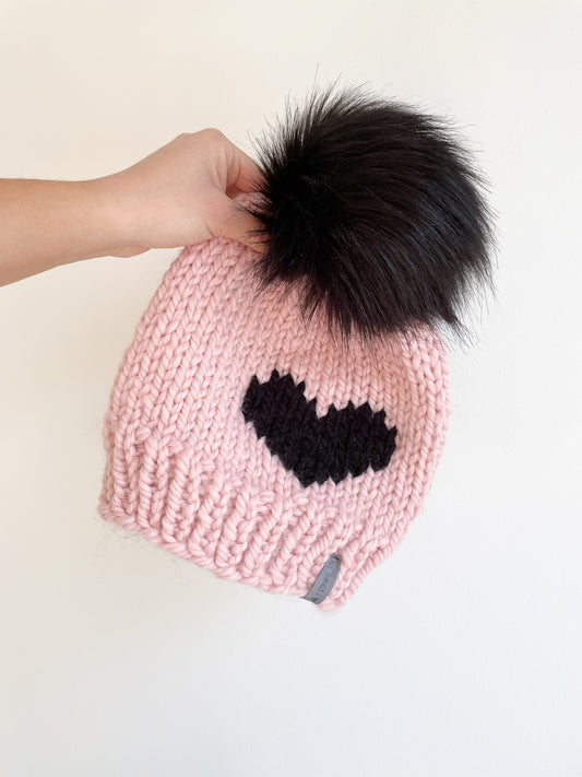 SWEET HEART BEANIE - NEWBORN TO ADULT SIZE - MADE TO ORDER