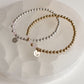 HAND STAMPED HEART CHARM BRACELET