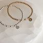 HAND STAMPED HEART CHARM BRACELET