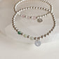 HAND STAMPED HEART CHARM BRACELET