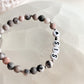 PERSONALIZE YOUR OWN BRACELET - MATTE PINK ZEBRA JASPER 6MM
