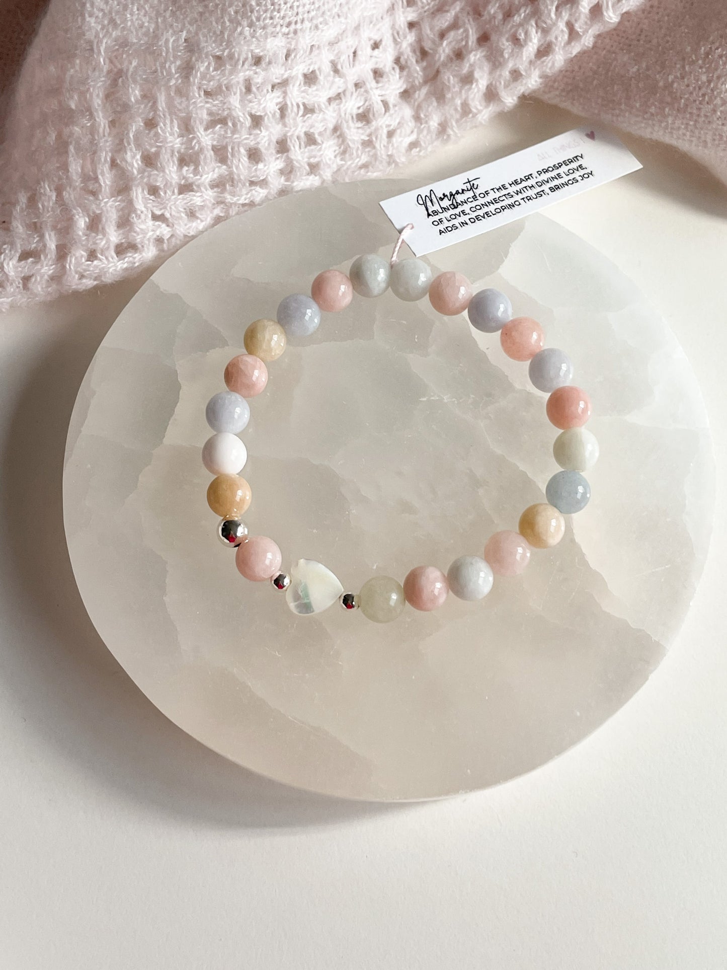 TESORO BRACELET - MORGANITE, 8MM