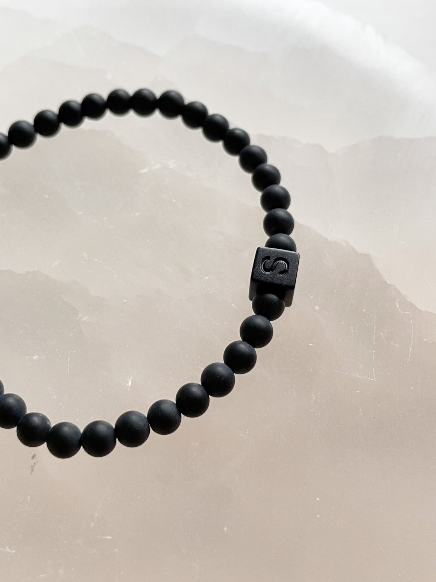 PERSONALIZE YOUR OWN BRACELET - MATTE BLACK ONYX 4MM