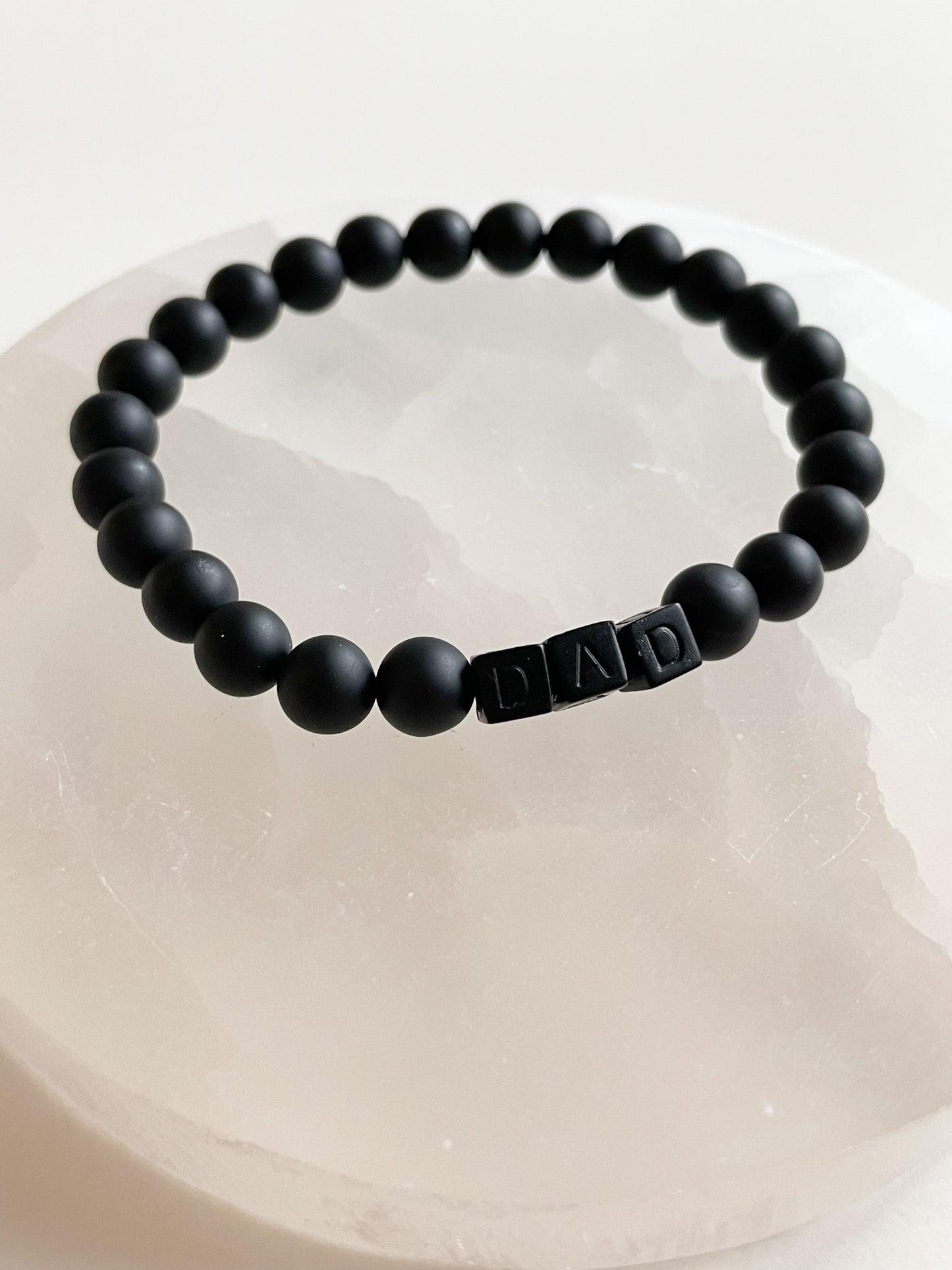 PERSONALIZE YOUR OWN BRACELET - MATTE BLACK ONYX 8MM