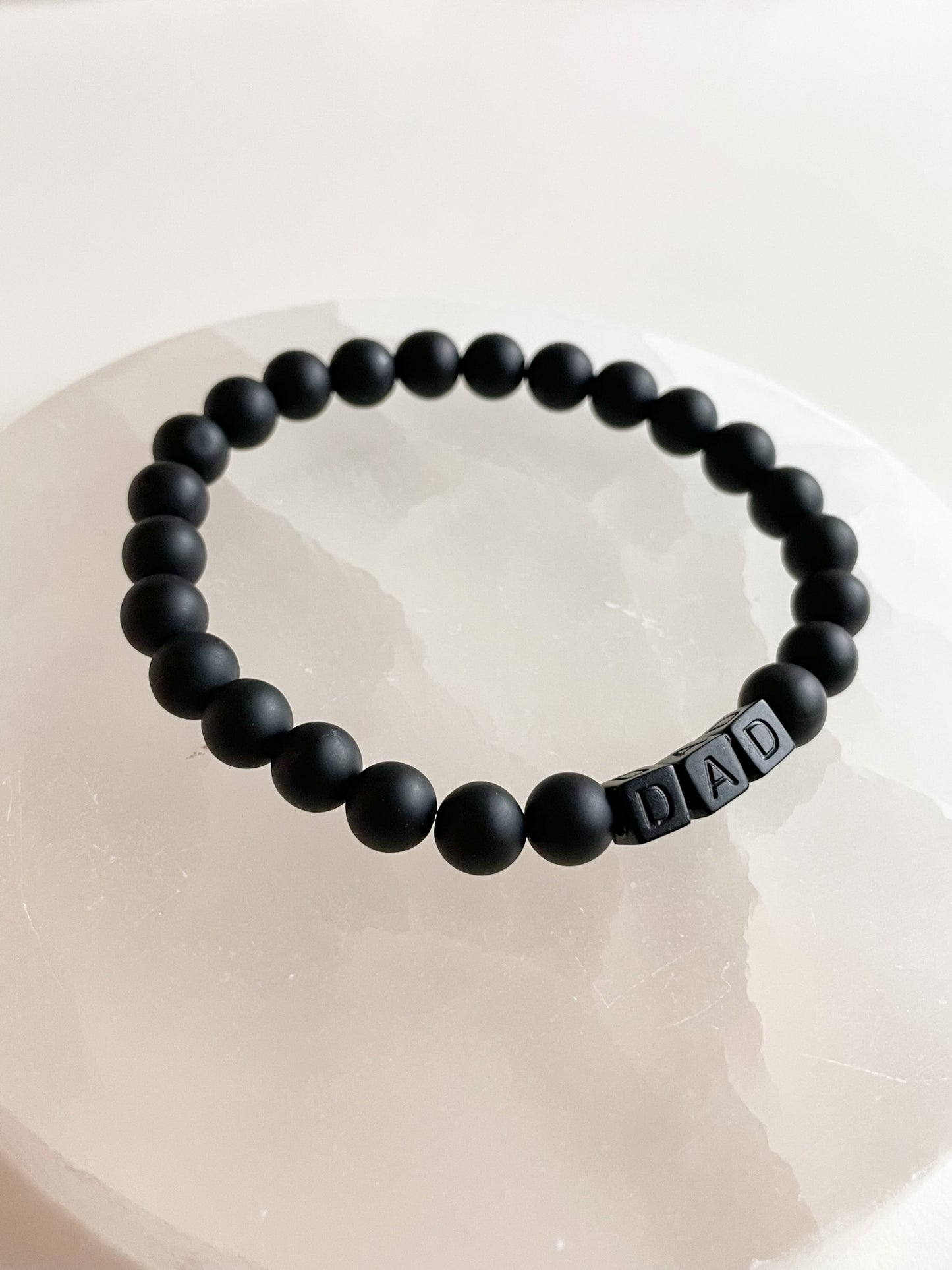 PERSONALIZE YOUR OWN BRACELET - MATTE BLACK ONYX 8MM