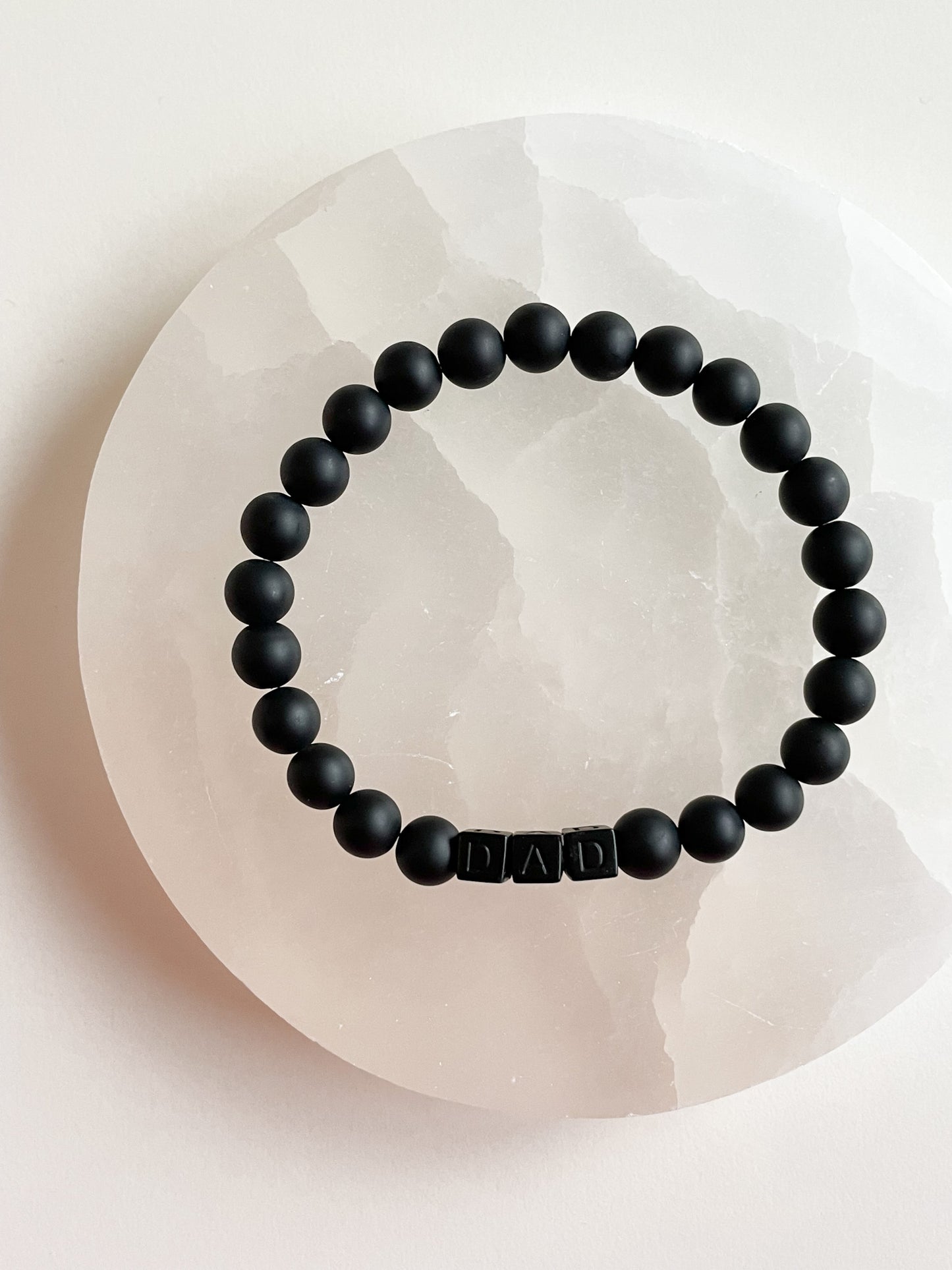 PERSONALIZE YOUR OWN BRACELET - MATTE BLACK ONYX 8MM