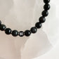 LETTER BEAD BRACELET - BLACK OBSIDIAN 8MM