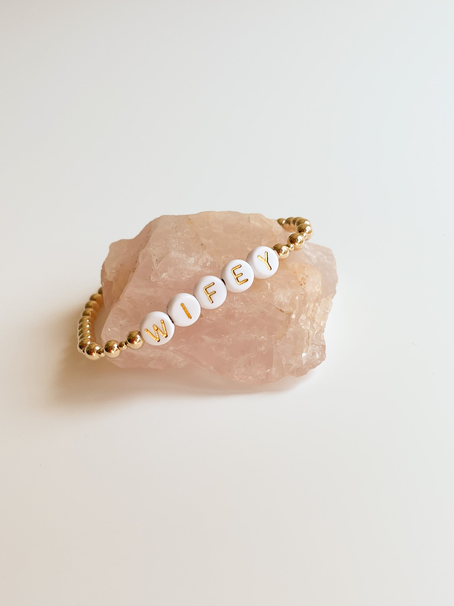Custom Name Bracelet | Cube/Square Letters | 14K 4mm Gold Filled Beads | Personalized Name Bracelet | Word Bracelet | Gift for Her