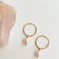 PEARL HOOP EARRINGS