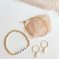 14K GOLD FILLED LETTER BEAD BRACELET - 4MM