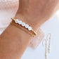 14K GOLD FILLED LETTER BEAD BRACELET - 4MM
