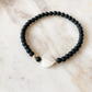 SWEET HEART BRACELET - BLACK ONYX, 4MM